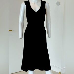 BCBG MaxAzria Ribbed Tank Dress size XXS Sleeveless Black with attached belt